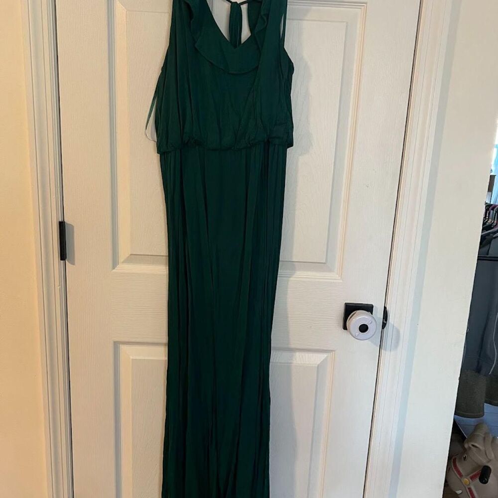 LOFT Green Maxi Dress Size M